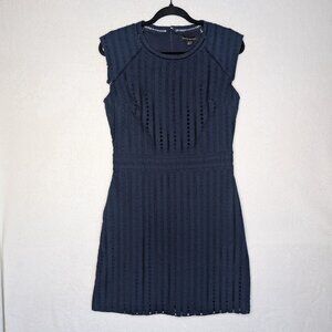 Banana Republic Navy Blue Embroidered Dress Size 8
